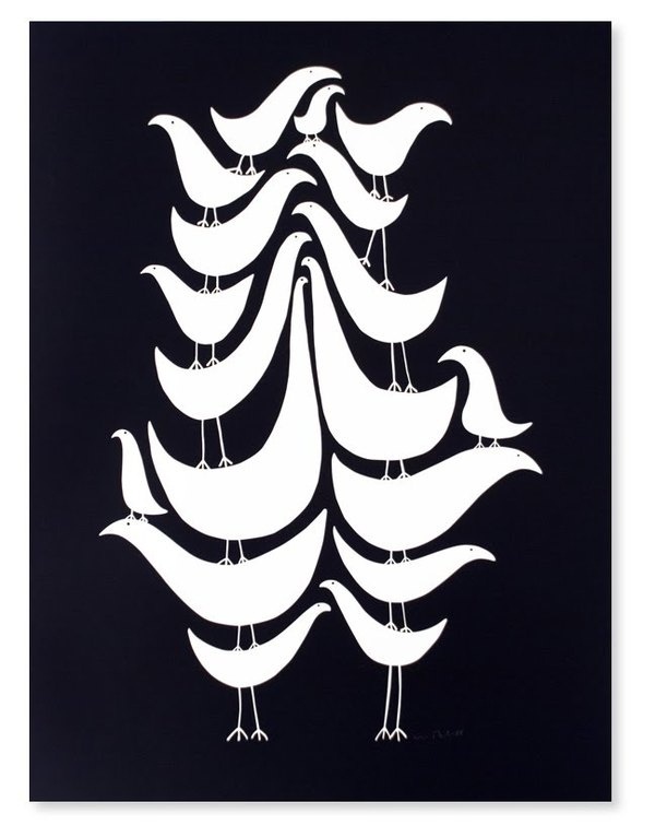 Animalarium: Sunday Safari – Modern birds #birds #illustration #white #black