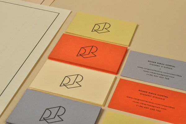 Roser Ribas Albert Romagosa #business #card #print #identity #logo #cards