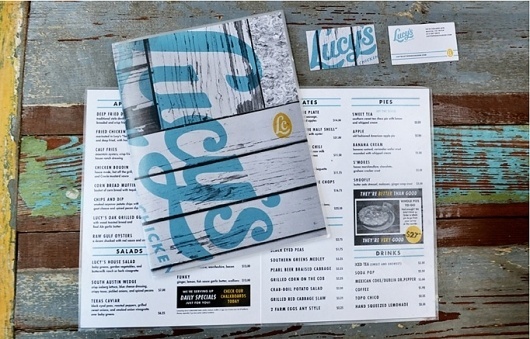 Art of the Menu: Lucy's Fried Chicken #menu