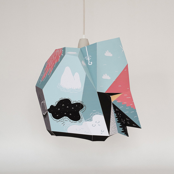 BOICUT X MOSTLIKELY #lamp #illustration #paper #diy