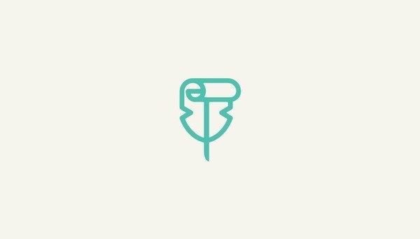 Vic Bell / Logo concept Unroll.Me #logo #feather