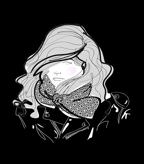 Specialmagazin #girl #vector #winter #wind #hair #portrait #black and white #woman #black #autumn #cold #leather #scarf #leather jacket #whi