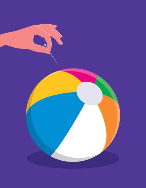 Pin bursting beach ball