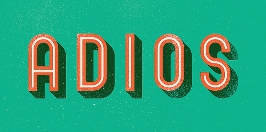ADIOS | Flickr - Photo Sharing! #type #vector #texture #lettering