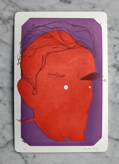 Nando Costa Portrait Promotion - FPO: For Print Only #print #letterpress #illustration