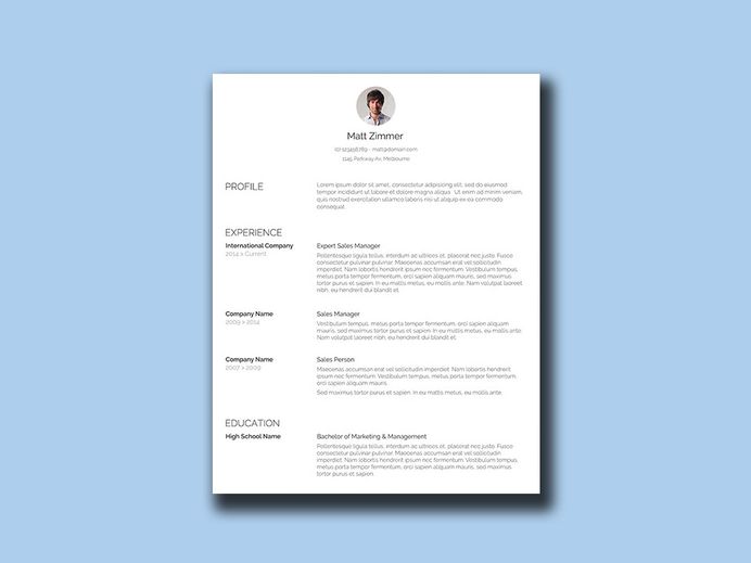 Spick and Span Resume - Free Clean Resume Template with Simple Design