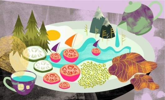 Ã…h - Travel with Food #illustration #editorial