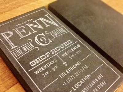 Dribbble - Penn Co. Business Card by Kyle Anthony Miller #typography