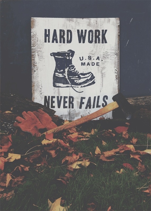 Neuarmy Surplus Co. Hard Work Never Fails. #cl