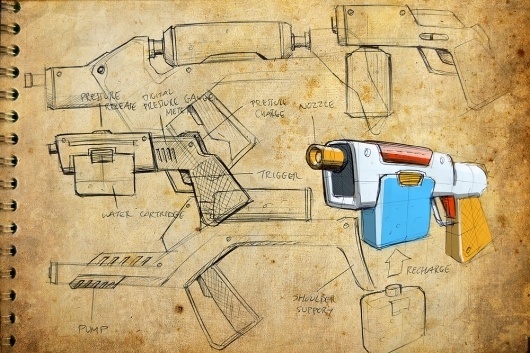 Viewing image supersoaker Old paper resized - Product Design Forums #supersoaker #sketch