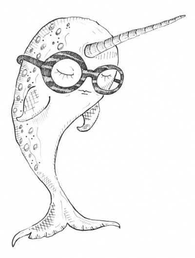 PageImage-88577-2558455-narwhal.jpg (JPEG Image, 484 × 640 pixels) #illustration #design #animal