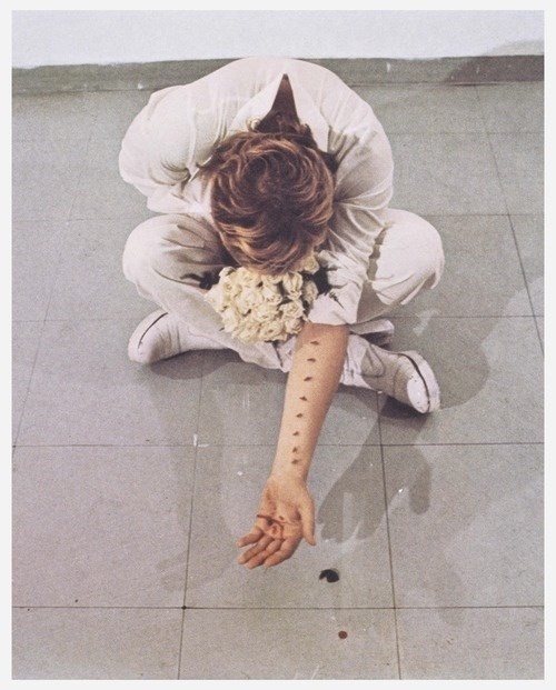 "Sentimental Action", 1973, performance by Gina Pane #art #performance