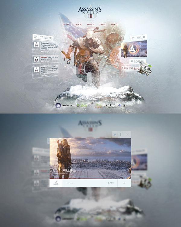 Assassins Creed 3 Re Design #design #video #3 #assassins #games #web #creed