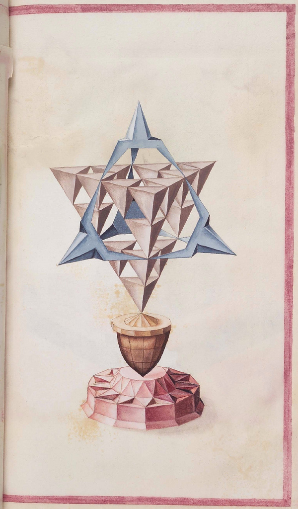 The images below (background spot-cleaned) come from a rather obscure 16th century anonymous paper manuscript containing sketches of geometr #abstract #form #shape #geometry