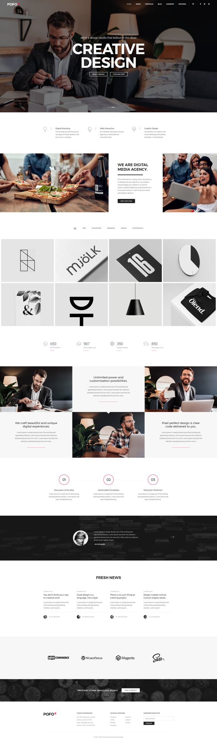 Pofo - #Creative #Portfolio and #Blog #WordPress Theme for #Startup #Business by #ThemeZaa
