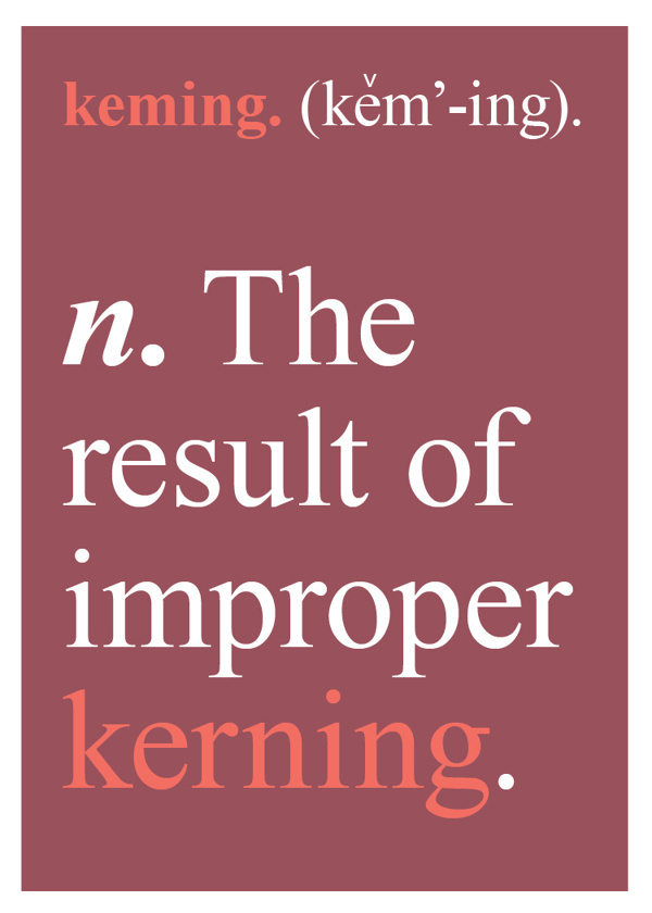 Graphic Design Pun Cards by Sara Heffernen #humor #kerning