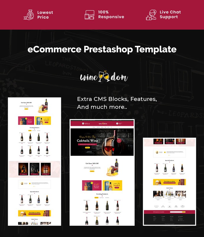 #Wine #Dom & #Yard #Drinks - #Prestashop #Responsive #Theme | #TemplateTrip #eCommerce #Website #Design #Template