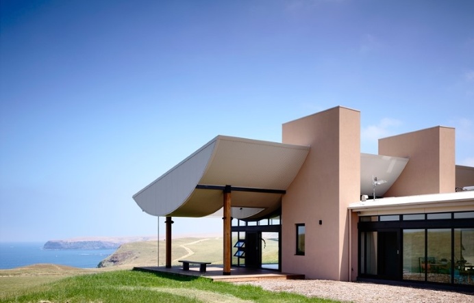 Flinders House located on the sweeping hill in coastal Victoria