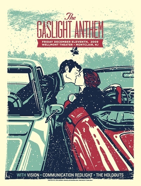 The Gaslight Anthem poster by El Jefe #music #silkscreen #poster #typography