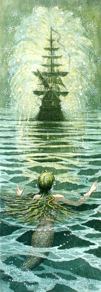 Boris Diodorov The Little Mermaid (Hans Christian Andersen) 9 | Flickr Photo Sharing! #illustration #ship #mermaid