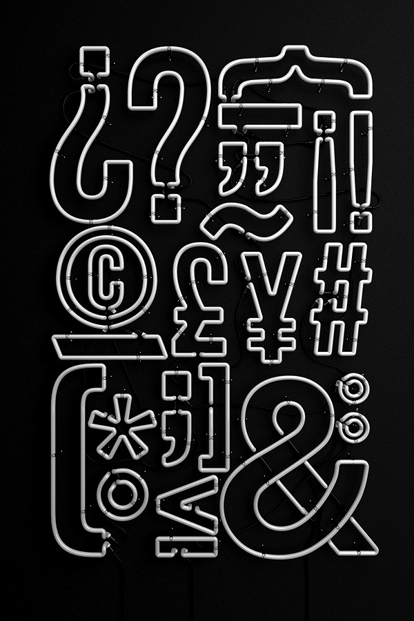 Unknown #neon #glyps #typography