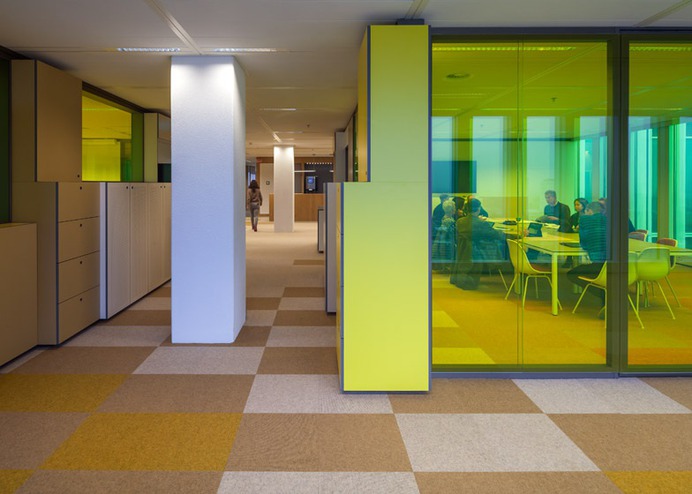 De Rotterdam interior by Studio Makkink & Bey and Group A #office #rotterdam #colourful #pixel #design