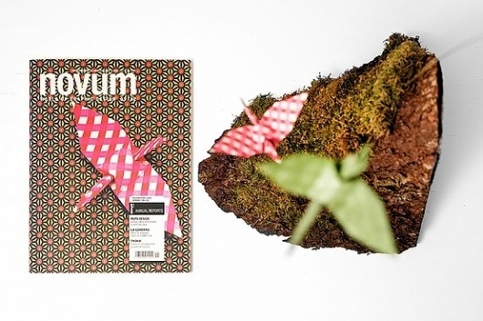 Wonderful cover design for novum magazine #origami #design #graphic #novum