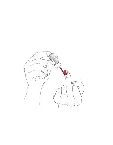 â™¡ Nina Toledo â™¡ #finger #drawing #middle