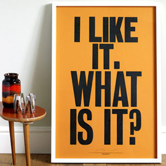 I Like It by Anthony Burrill #poster #typography