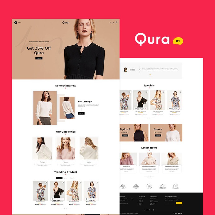 #Qura #Fashion #Boutique - #Shopify Multi-Purpose Responsive #Theme | #TemplateTrip #eCommerce #Website #Design