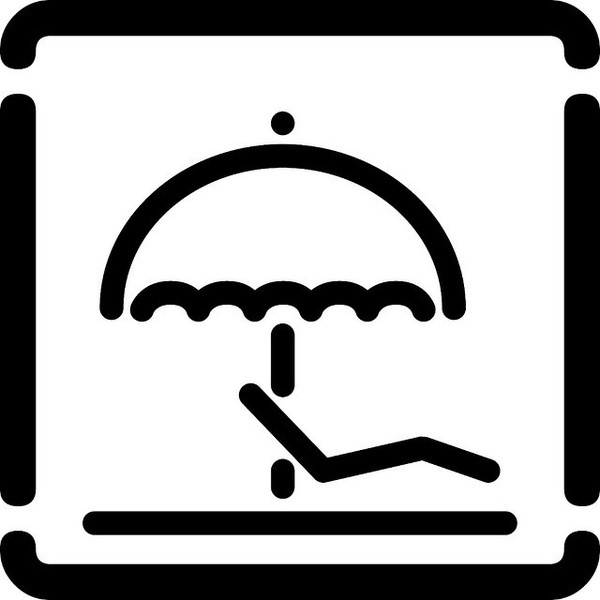 spiaggia attrezzata, via Flickr. #iconography #icon #sign #icons #symbols #signs