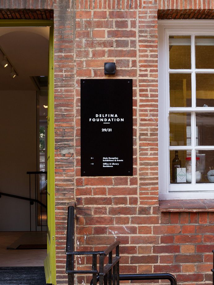 Delfina Foundation Signage Spinstudio