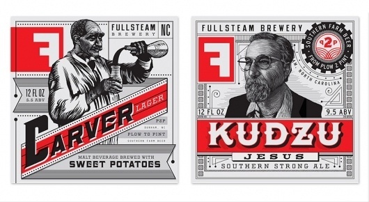 Brand Identity | Fullsteam Brewery | Helms Workshop #print #branding #typography
