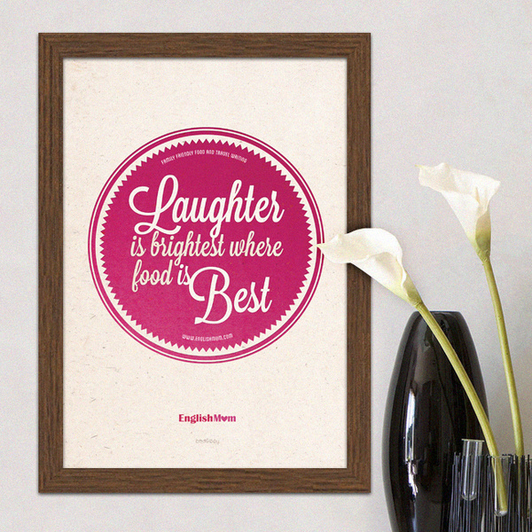 Laughter is Brightest kitchen wall print #print #design #graphic #wall #typography