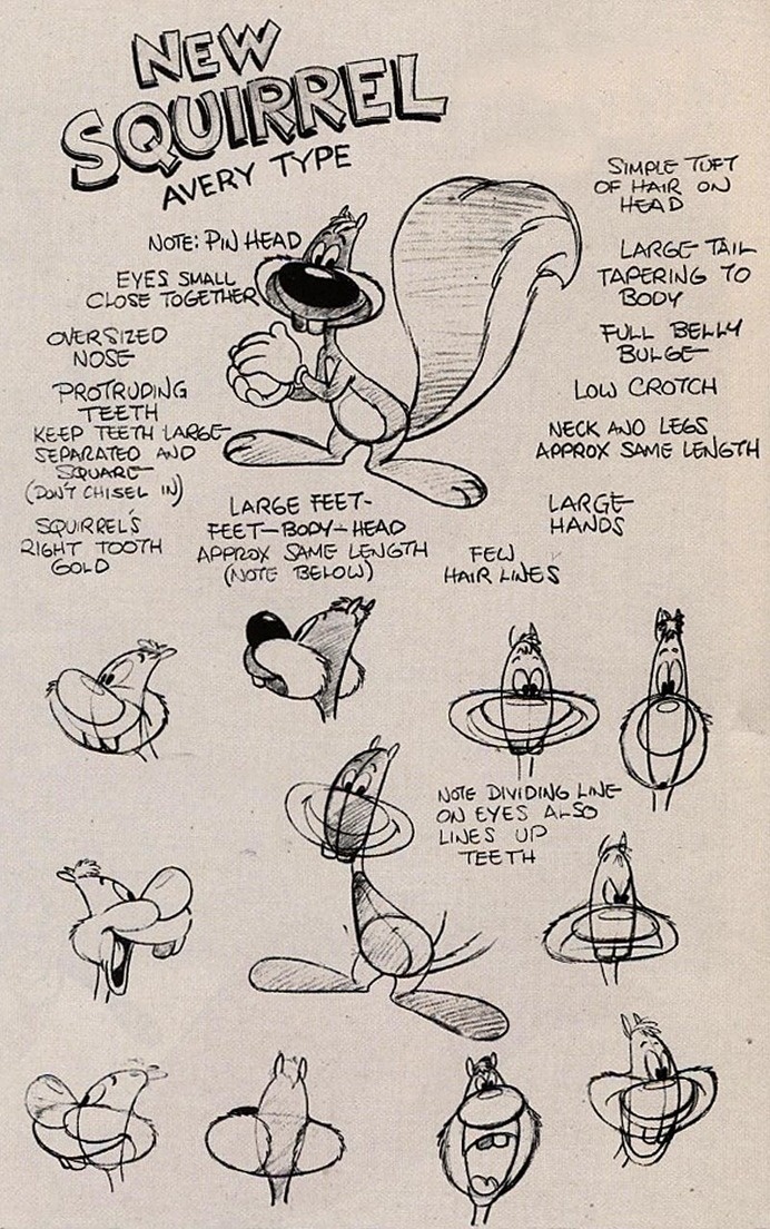 Tex Avery MGM Model Sheets #sketches