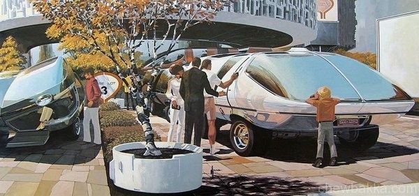 Retro-Futuristic Bus #bus #futurism #car #retro