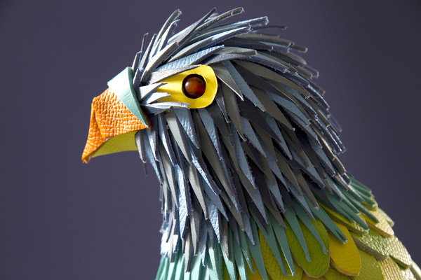 Leather Parrot for Hermès, for Hilton Mc Connico's exhition in Hong Kong #sculpture #leather