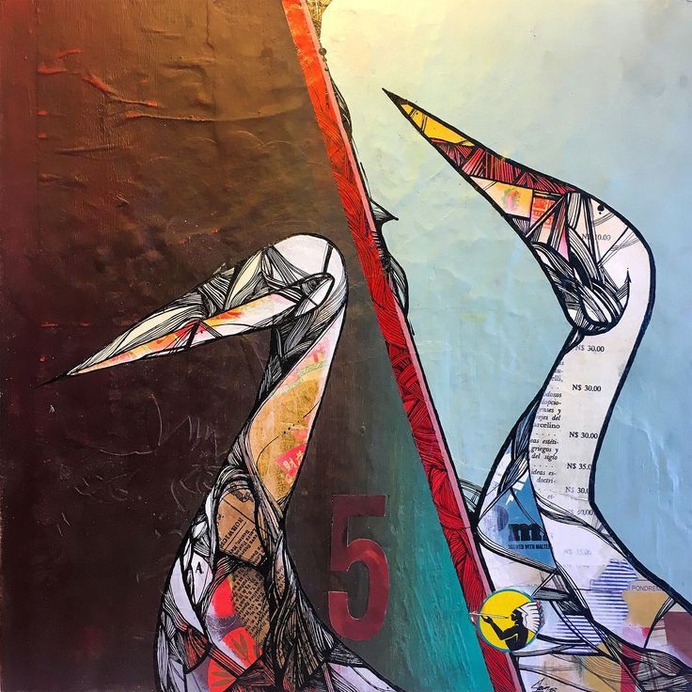 "Untitled 2018." by Jova Durán

Recycled Paper, Old Stencils, Acrylic, Quill & Ink on Wood Board 12 x 12 in. 
c. 2018

#mixedmedia #mixedmediaart #design #painting #acrylic #art #jovaduran #jova