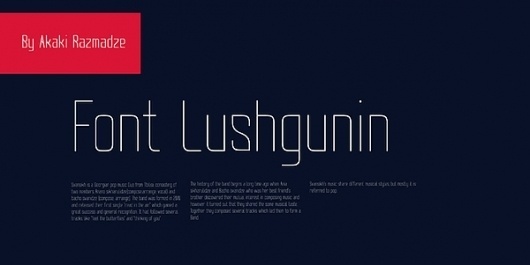 Font Lushgunin on Typography Served #font