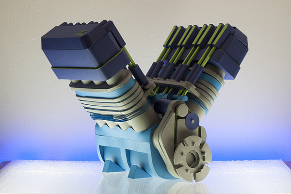 TDSI on Behance By PAM - www.atelierpam.fr #papercraft #paper #3615pam #engine