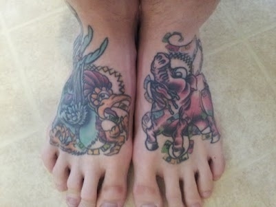 Google+ #tattoo #animal #feet #navy