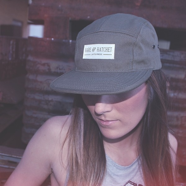 Bare & Hatchet 5 Panel #panel #girl #apparel #women #cap #hat #5 #fashion #typography