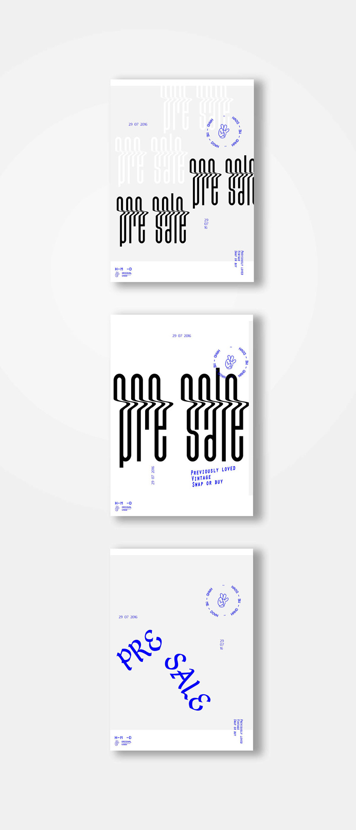 H-M-D pre sale posters on Behance