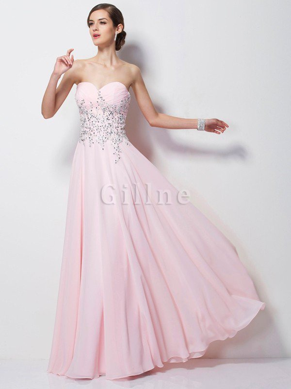 Abito da Ballo Cuore Principessa Cerniera Senza Maniche in Chiffon