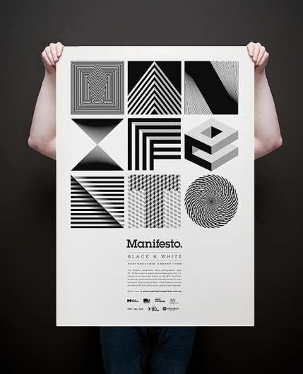 Manifesto. on the Behance Network #manifesto #line #white #and #black #poster #contrast #typography