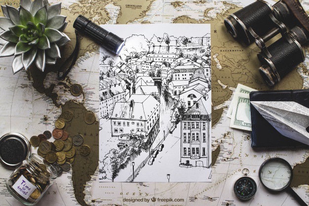 Travel composition Free Psd. See more inspiration related to Mockup, Vintage, Travel, Money, Paper, Map, Retro, World map, World, Mock up, Glass, Drawing, Compass, Adventure, Decorative, Magnifying glass, Tourism, Vacation, Cash, Trip, Holidays, Coins, Magnifier, Journey, Up, Torch, Vintage paper, Binoculars, Traveling, Vintage retro, Traveler, Purse, Explore, Magnifying, Worldwide, Composition, Mock and Touristic on Freepik.