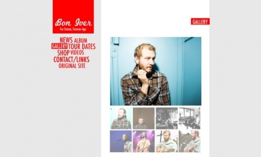 BON IVER / microsite on Web Design Served #hfghf