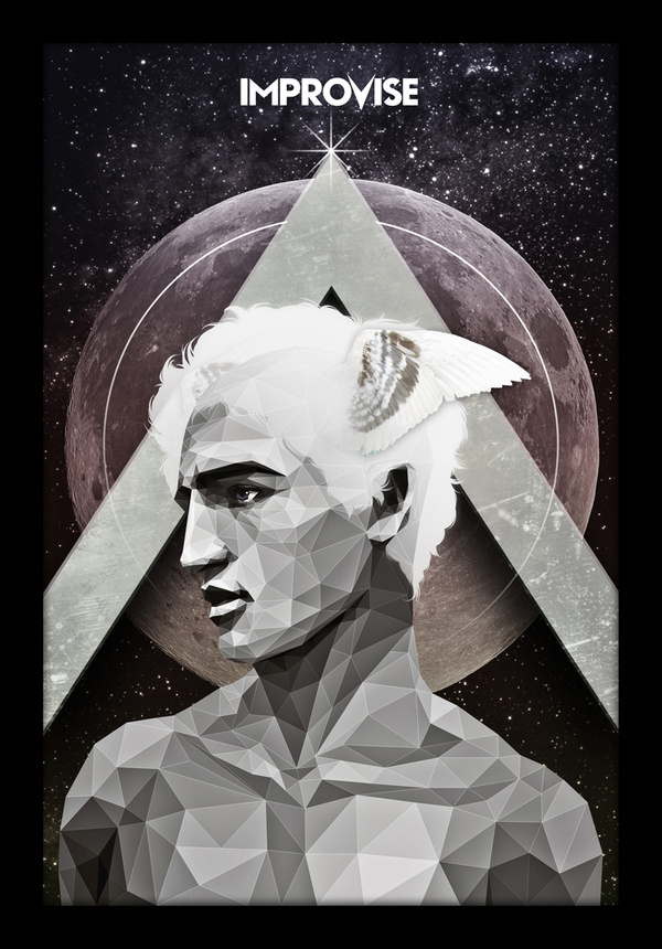Zeitgeist Hermes by hassmework #man #triangulation #art #triangles