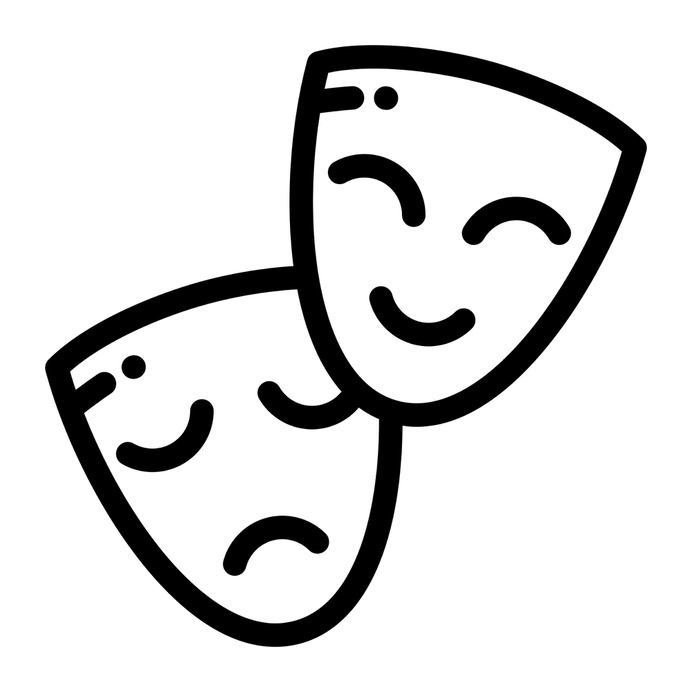 See more icon inspiration related to art, theater, mask, culture, entertainment, masks, comedy and tragedy on Flaticon.