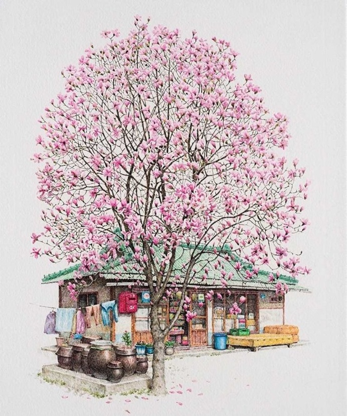 Me Kyeoung Lee Spends 20 Years Sketching South Korean Convenience Stores